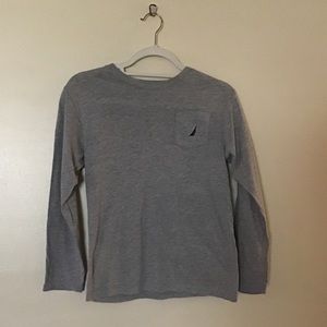 NAUTICA  kids boys shirt gray medium